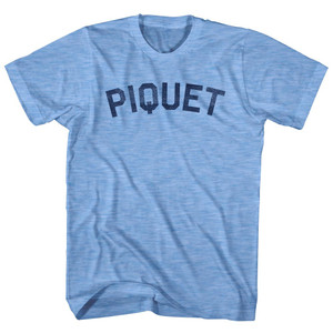 Piquet Adult Tri-Blend T-shirt - Athletic Blue