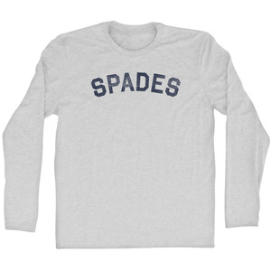 Spades Adult Cotton Long Sleeve T-shirt - Grey Heather