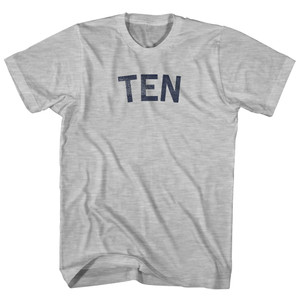 Ten Womens Cotton Junior Cut T-Shirt - Grey Heather