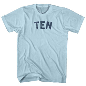 Ten Adult Cotton T-shirt - Light Blue