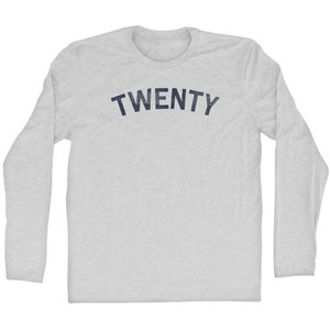 Twenty Adult Cotton Long Sleeve T-shirt - Grey Heather