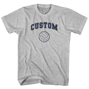 Custom Volleyball Womens Cotton Junior Cut T-Shirt - Grey Heather