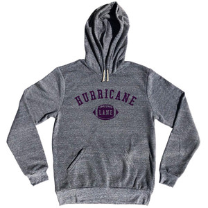 Hurricane Lane Football Cotton-Poly Blend Hoodie - Athletic Grey