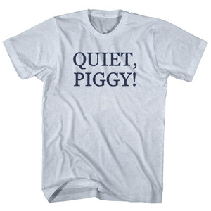 Quiet Piggy Rage Font Adult Tri-Blend T-shirt - Athletic White