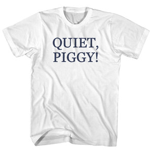 Quiet Piggy Rage Font Youth Cotton T-shirt - White