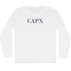 CAPX Adult Cotton Long Sleeve T-shirt - White