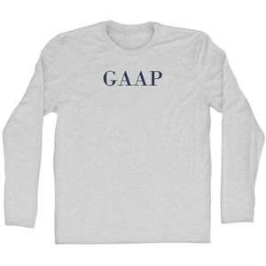 GAAP Adult Cotton Long Sleeve T-shirt - Grey Heather