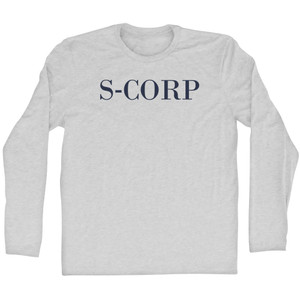 S-CORP Adult Cotton Long Sleeve T-shirt - Grey Heather