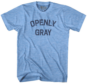 Adult Small - Openly Gray Adult Tri-Blend T-shirt - Athletic Blue - Final sale Z481