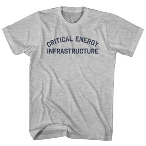 Critical Energy Infrastructure Adult Cotton T-shirt - Grey Heather