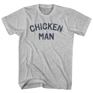Chicken Man Womens Cotton Junior Cut T-Shirt - Grey Heather