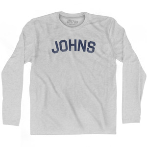 JOHNS Adult Cotton Long Sleeve T-shirt - Grey Heather