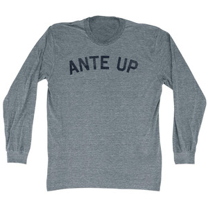 Ante Up Adult Tri-Blend Long Sleeve T-shirt - Athletic Grey