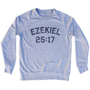 Ezekiel 25 26 Adult Tri-Blend Sweatshirt - Grey Heather