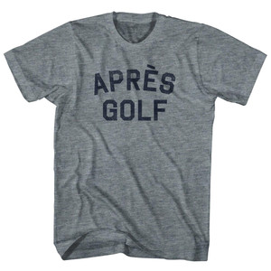 APRES GOLF Adult Tri-Blend T-shirt - Athletic Grey
