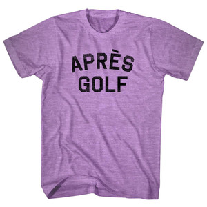 APRES GOLF Adult Tri-Blend T-shirt - Athletic Purple