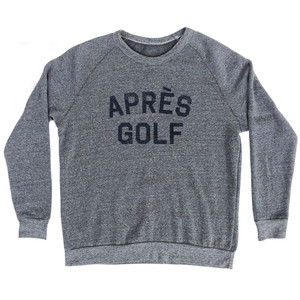 APRES GOLF Adult Tri-Blend Sweatshirt - Athletic Grey