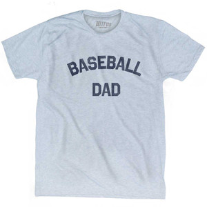 Baseball Dad Adult Tri-Blend T-shirt - Athletic White