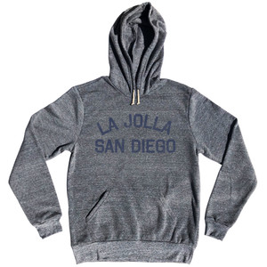 La Jolla San Diego Tri-Blend Hoodie - Athletic Grey