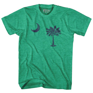 South Carolina State Flag Adult Tri-Blend T-shirt - Heather Green South Carolina State Flag Adult Tri-Blend T-shirt - Heather Green