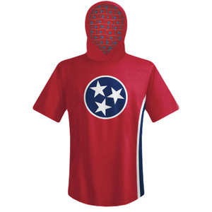 Tennessee State Flag Tri-Blend Hoodie - Red