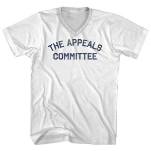 The Appeals Committee Adult Cotton V-neck T-shirt - White