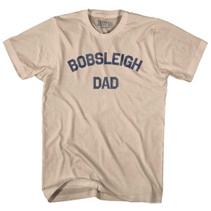 Bobsleigh Dad Adult Cotton T-shirt - Creme