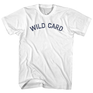 Wild Card Womens Cotton Junior Cut T-Shirt - White