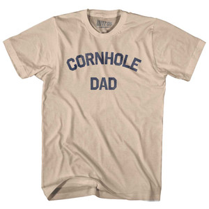 Cornhole Dad Adult Cotton T-shirt - Creme