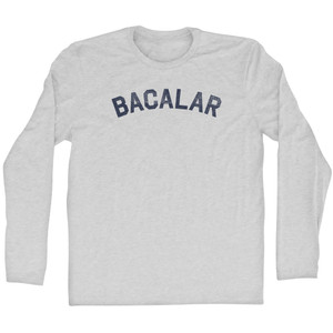 Bacalar Adult Cotton Long Sleeve T-shirt - Grey Heather