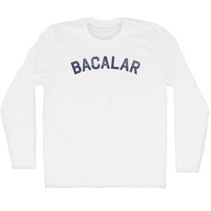 Bacalar Adult Cotton Long Sleeve T-shirt - White