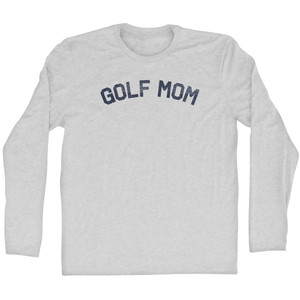 Golf Mom Adult Cotton Long Sleeve T-shirt - Grey Heather