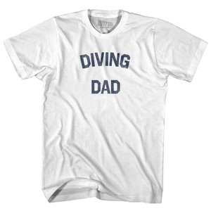 Diving Dad Adult Cotton T-shirt - White
