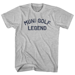 Muni Golf Legend Adult Cotton T-shirt - Grey Heather