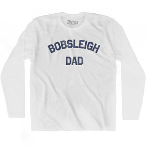 Bobsleigh Dad Adult Cotton Long Sleeve T-shirt - White