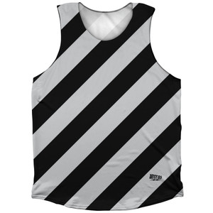 Candy Cane Design Athletic Tank Top - Black and Grey Medium