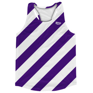 Candy Cane Design Running Track Tops Made In USA - Purple Lakers and White