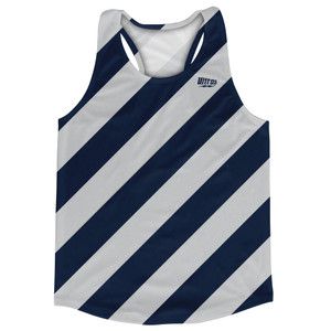 Candy Cane Design Running Track Tops Made In USA - Blue Navy And Grey Medium