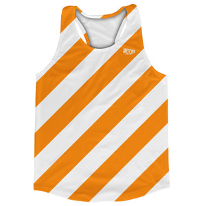 Candy Cane Design Running Track Tops Made In USA - Orange Tennessee and White