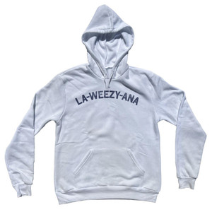 LA-Weezy-ana Cotton-Poly Blend Hoodie - White