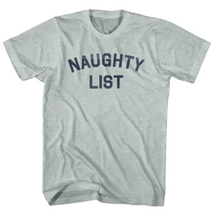 Naughty List Adult Tri-Blend T-shirt - Athletic Cool Grey