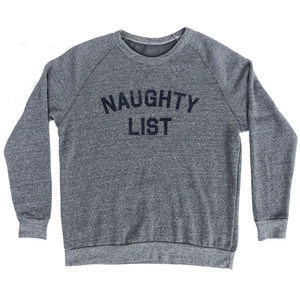 Naughty List Adult Tri-Blend Sweatshirt - Athletic Grey