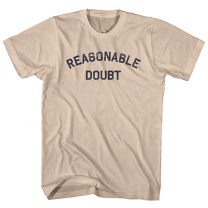 Reasonable Doubt Adult Cotton T-shirt - Creme