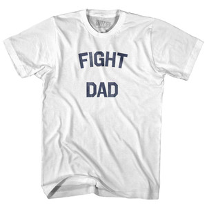 Fight Dad Womens Cotton Junior Cut T-Shirt - White