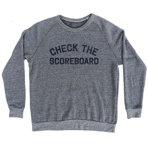 Check the Scoreboard Adult Tri-Blend Sweatshirt - Athletic Grey