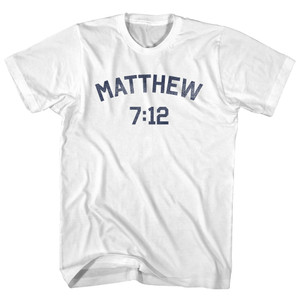 Matthew 7 12 Womens Cotton Junior Cut T-Shirt - White