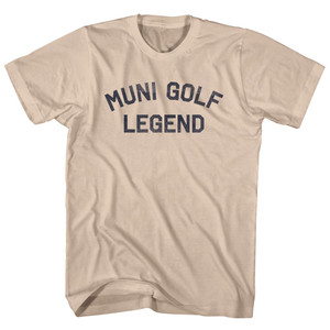 Muni Golf Legend Adult Cotton T-shirt - Creme