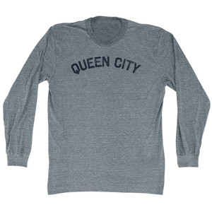 Queen City Adult Tri-Blend Long Sleeve T-shirt - Athletic Grey