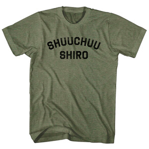 Shuuchuu Shiro Adult Tri-Blend T-shirt - Military Green