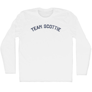 Team Scottie Adult Cotton Long Sleeve T-shirt - White